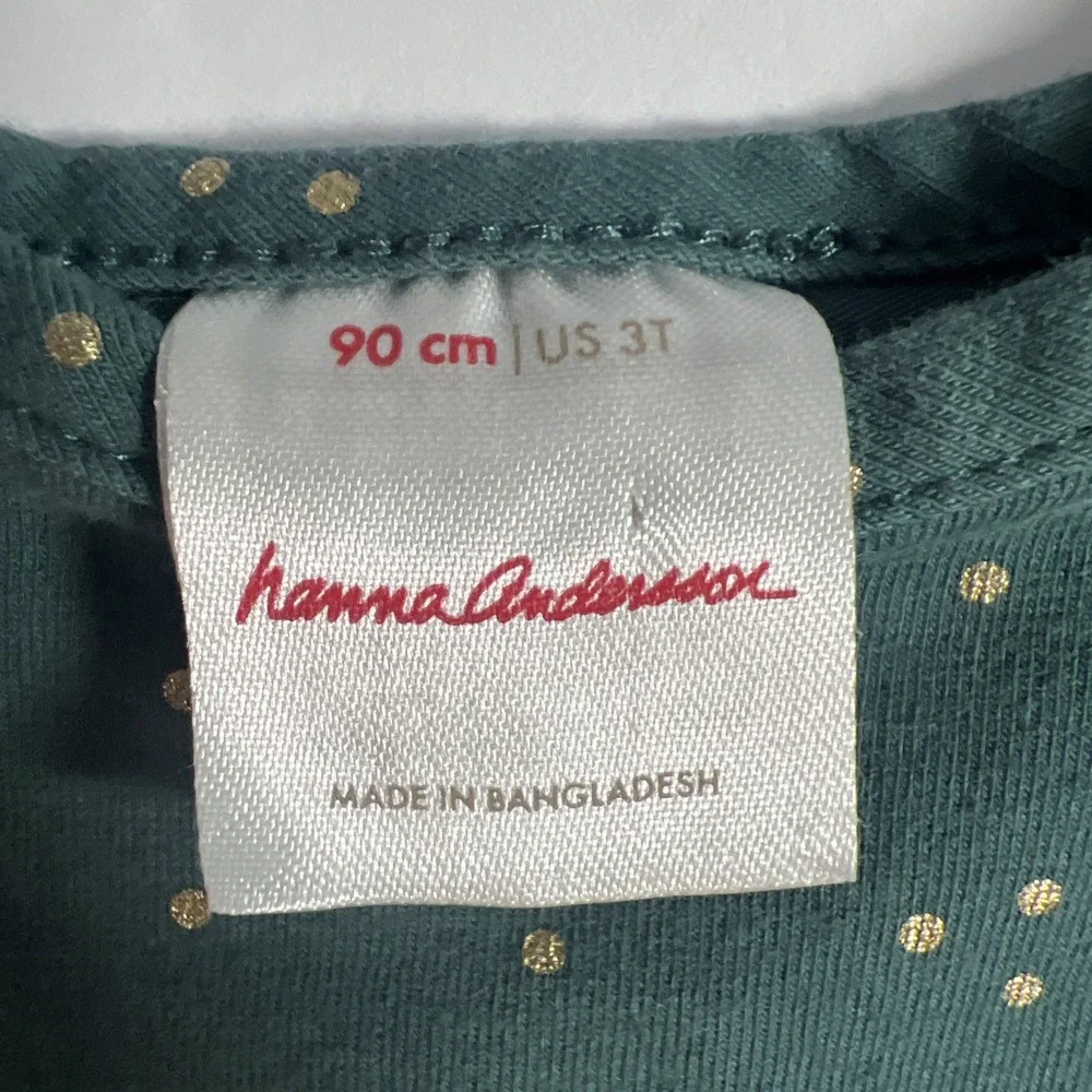 Hanna Andersson girl's Tulle Dress Green‎ Holiday Size 3T